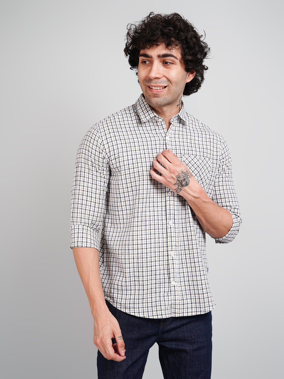 Camel Check Shirt