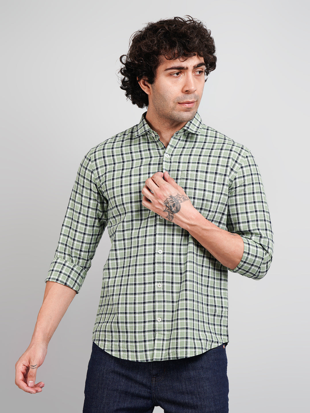 Green Check Shirt