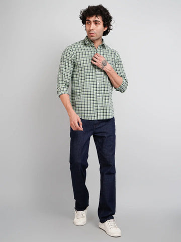 Green Check Shirt Tim Paris