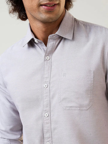 Grey Solid Shirt Tim Paris