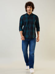 Teal Checkered Shirt