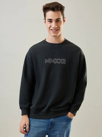 Deep Forest Green Printed Sweatshirt Tim Paris