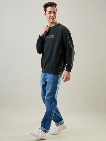Deep Forest Green Printed Sweatshirt Tim Paris