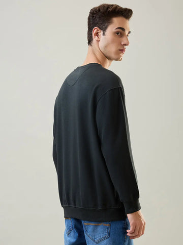 Deep Forest Green Printed Sweatshirt Tim Paris