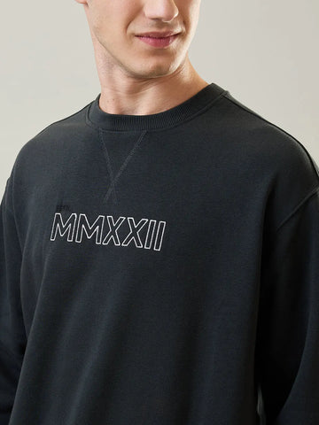 Deep Forest Green Printed Sweatshirt Tim Paris