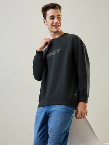 Deep Forest Green Printed Sweatshirt Tim Paris