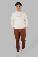 Egret Off White Printed Sweatshirt