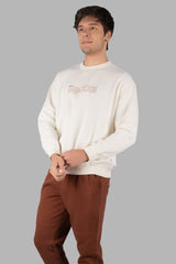 Egret Off White Printed Sweatshirt