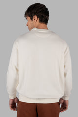 Egret Off White Printed Sweatshirt