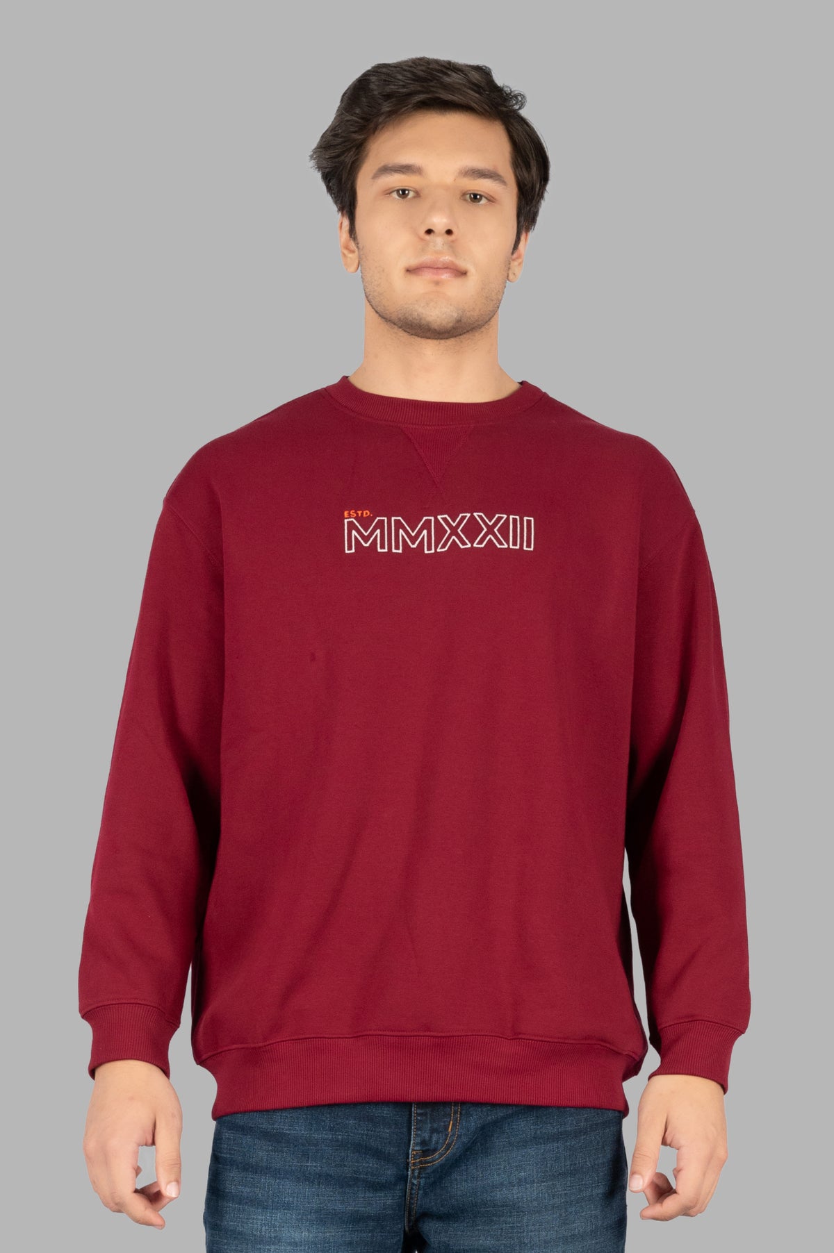 Tibetan Red Printed Sweatshirt