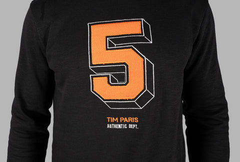 Black & Orange Printed Sweatshirt Tim Paris