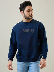 Dress Blue Printed Sweatshirt