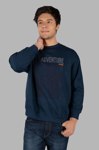 Dress Blue Printed Sweatshirt Tim Paris