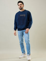 Dress Blue Printed Sweatshirt
