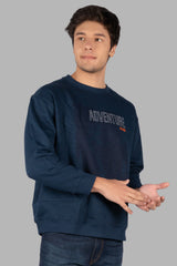 Dress Blue Printed Sweatshirt