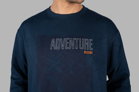 Dress Blue Printed Sweatshirt Tim Paris