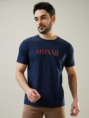 Dress Blue Graphic Print T-Shirt
