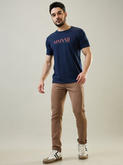 Dress Blue Graphic Print T-Shirt