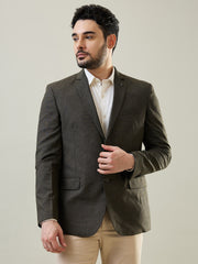 Dark Beige Woven Blazer