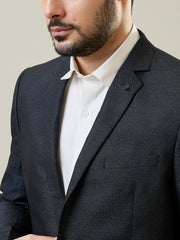 Navy Woven Structure Blazer