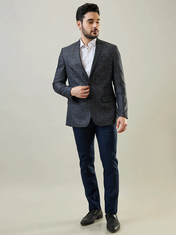 Dark Gray Woven Blazer Tim Paris