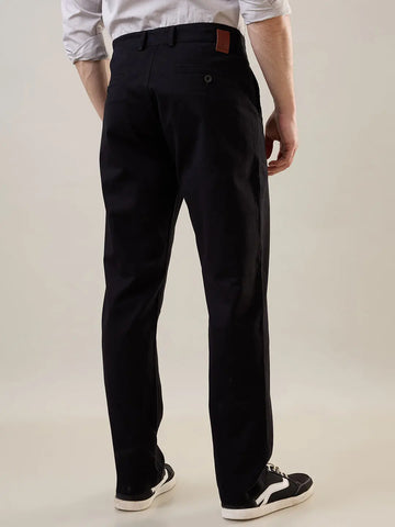 Black Relaxed Fit Chinos Tim Paris