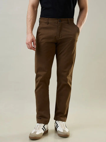 Brown Relaxed Fit Chinos Tim Paris