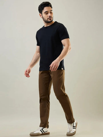 Brown Relaxed Fit Chinos Tim Paris