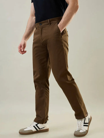 Brown Relaxed Fit Chinos Tim Paris
