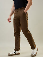 Brown Relaxed Fit Chinos