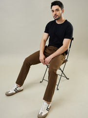Brown Relaxed Fit Chinos