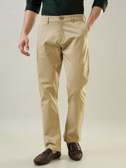 Light Camel Straight Fit Chinos