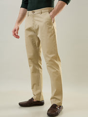 Light Camel Straight Fit Chinos