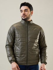 Olive Green Solid Jacket
