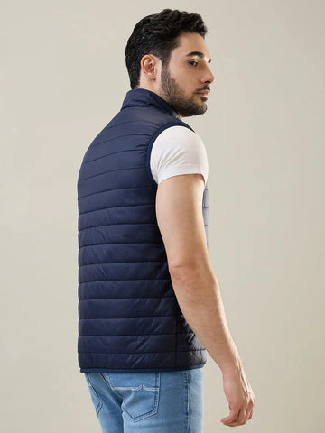 Navy Sleeveless Bomber Jacket Tim Paris