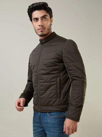 Olive Green Biker Jacket Tim Paris