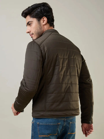 Olive Green Biker Jacket Tim Paris