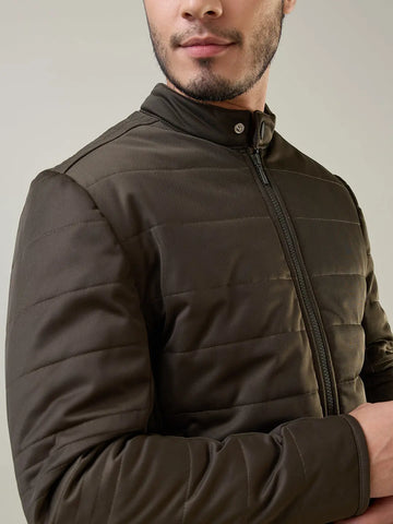 Olive Green Biker Jacket Tim Paris