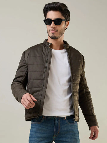 Olive Green Biker Jacket Tim Paris