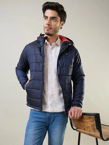 Navy Solid Jacket Tim Paris