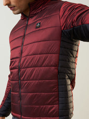 Maroon Solid Puffer Jacket