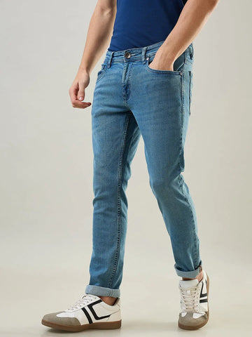 Medium Tint Parker Slim Straight Fit Stretch Jeans Tim Paris
