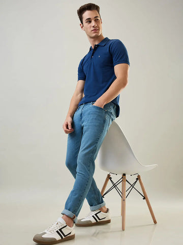 Medium Tint Parker Slim Straight Fit Stretch Jeans Tim Paris