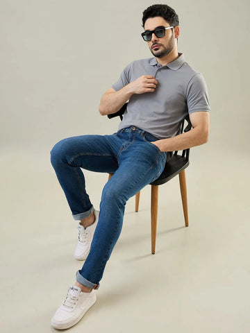 Medium Indigo Ferdinand Slim Tapered Fit Tim Paris