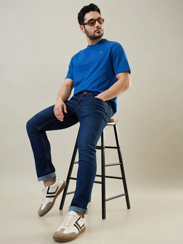 Dark Indigo Ferdinand Slim Tapered Fit Jeans Tim Paris