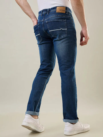 Medium Indigo Parker Slim Straight Fit Jeans Tim Paris