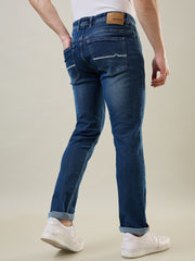 Medium Indigo Parker Slim Straight Fit Jeans