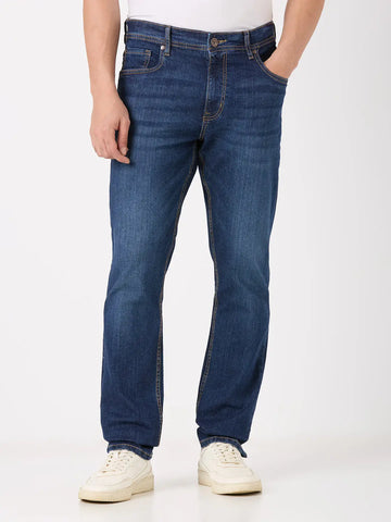 Medium Indigo Parker Slim Straight Jeans TIM PARIS