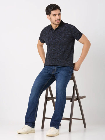 Medium Indigo Parker Slim Straight Jeans TIM PARIS
