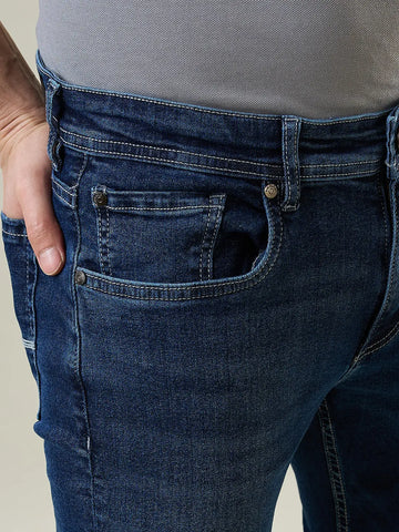 Dark Indigo Parker Slim Straight Fit Jeans Tim Paris